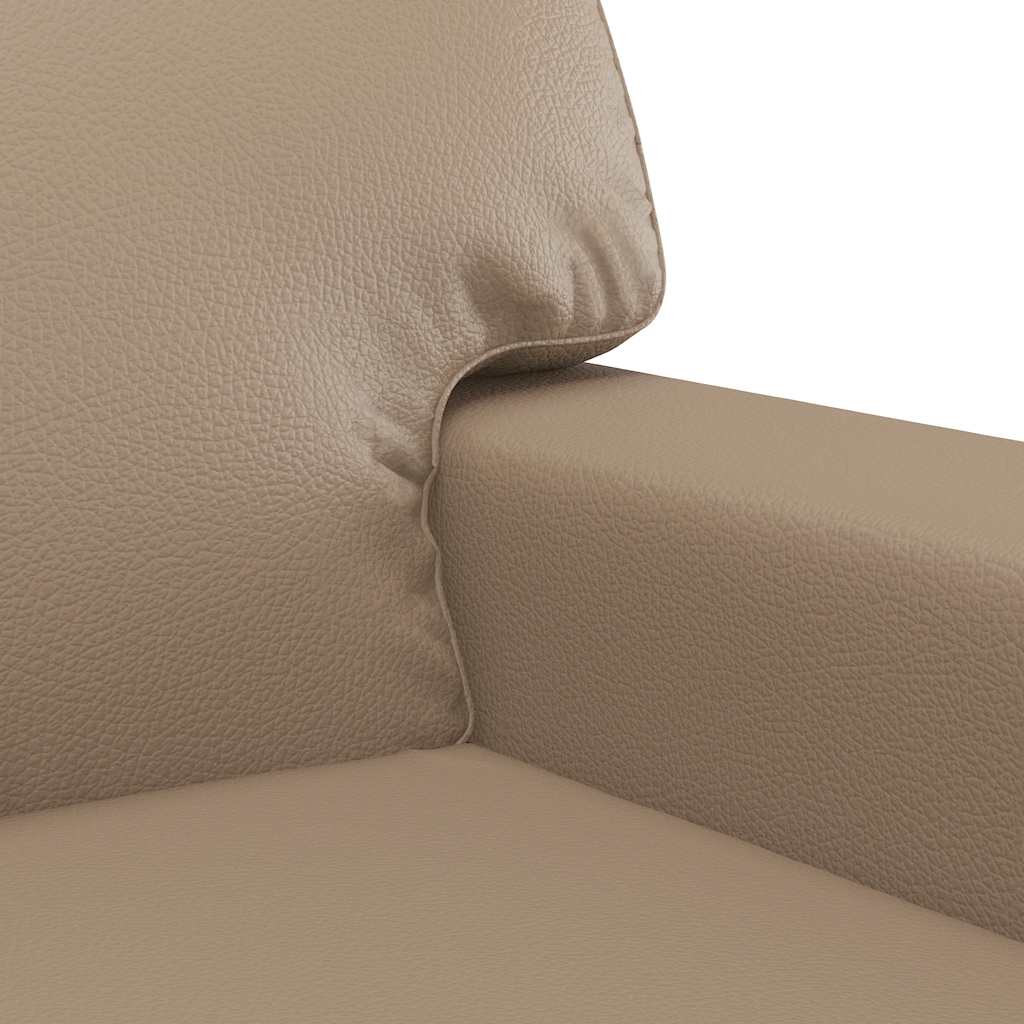 vidaXL 2-osobowa sofa, kolor cappuccino, 120 cm, sztuczna skóra