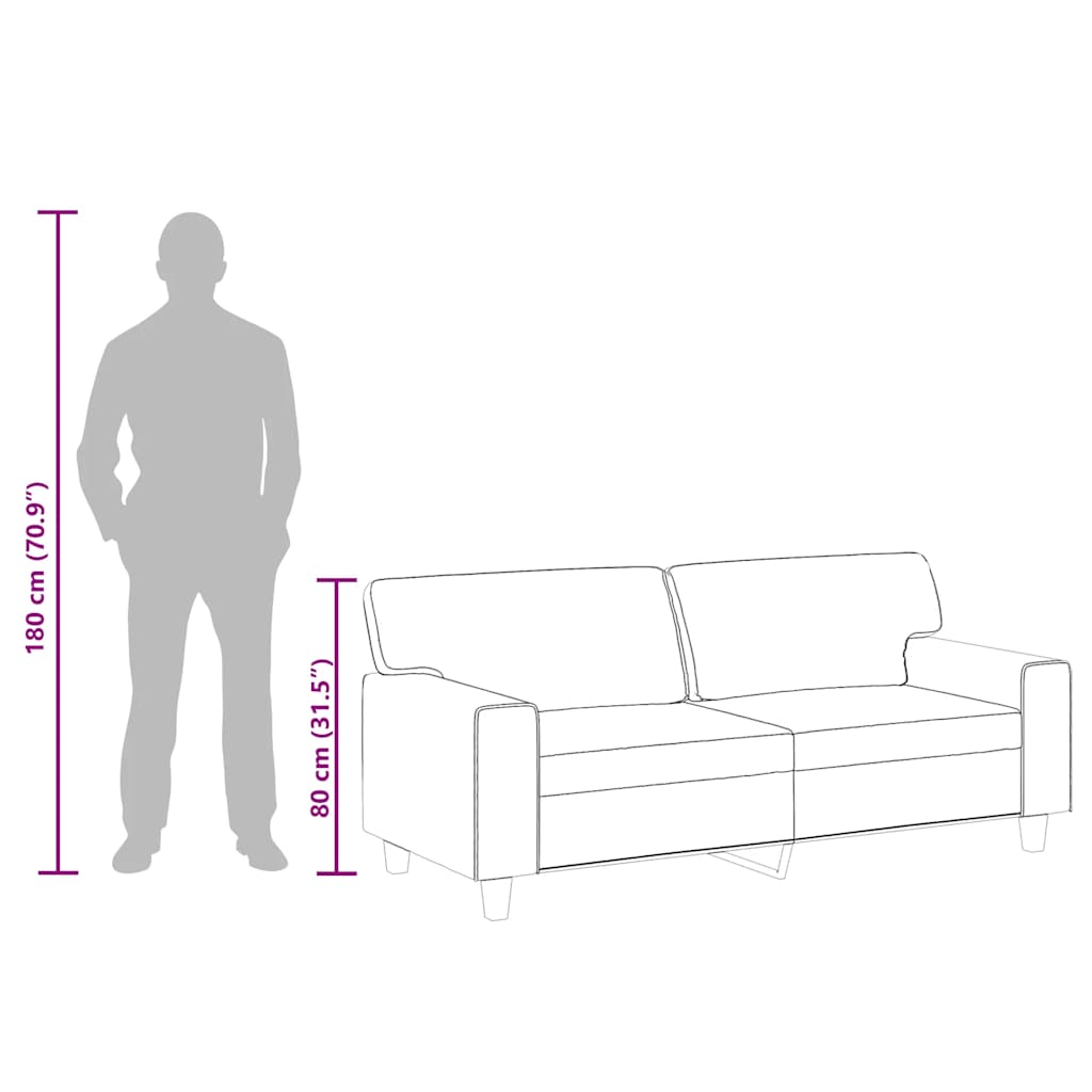 vidaXL 2-osobowa sofa, czarna, 140 cm, sztuczna skóra