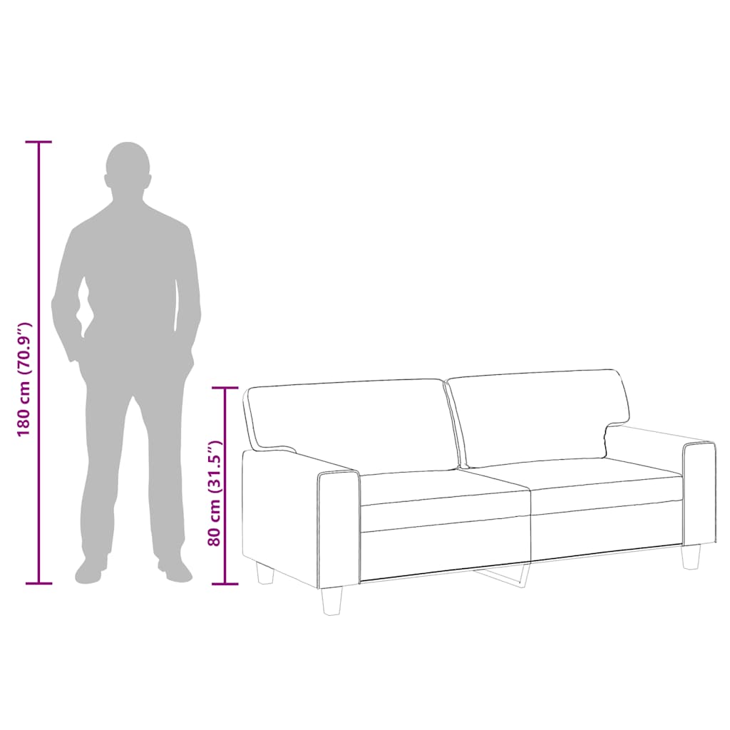 vidaXL 2-osobowa sofa, winna czerwień, 140 cm, sztuczna skóra