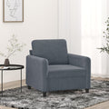 vidaXL Fotel, ciemnoszary, 60 cm, obity aksamitem