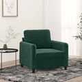 vidaXL Fotel, ciemnozielony, 60 cm, obity aksamitem