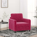 vidaXL Fotel, winna czerwień, 60 cm, obity aksamitem