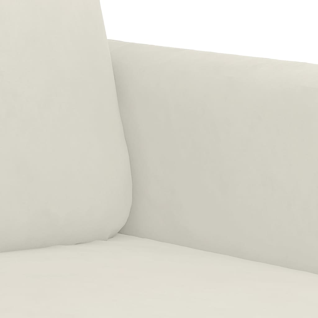 vidaXL Fotel, kremowy, 60 cm, obity aksamitem