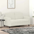 vidaXL Sofa 2-osobowa, kremowy, 120 cm, tapicerowana aksamitem