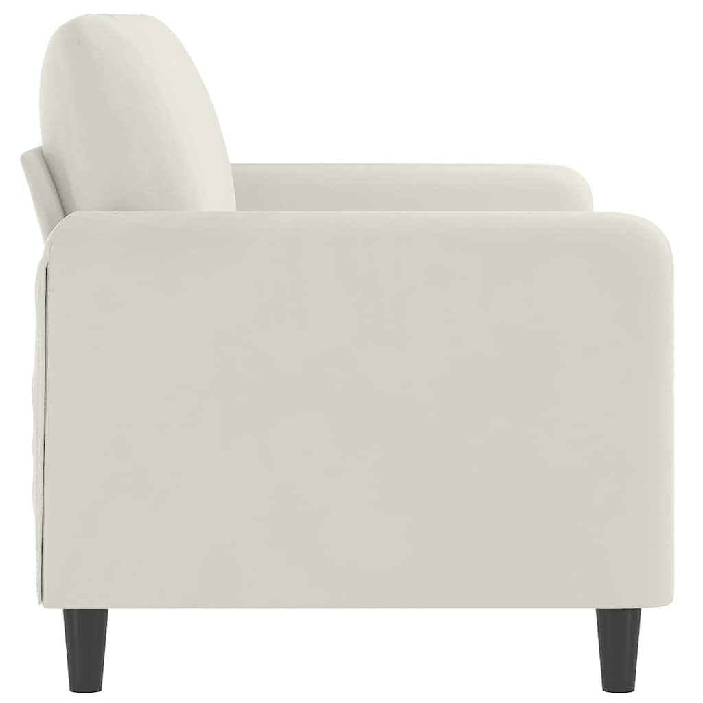 vidaXL Sofa 2-osobowa, kremowy, 140 cm, tapicerowana aksamitem