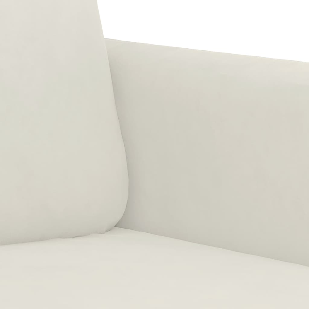 vidaXL Sofa 2-osobowa, kremowy, 140 cm, tapicerowana aksamitem