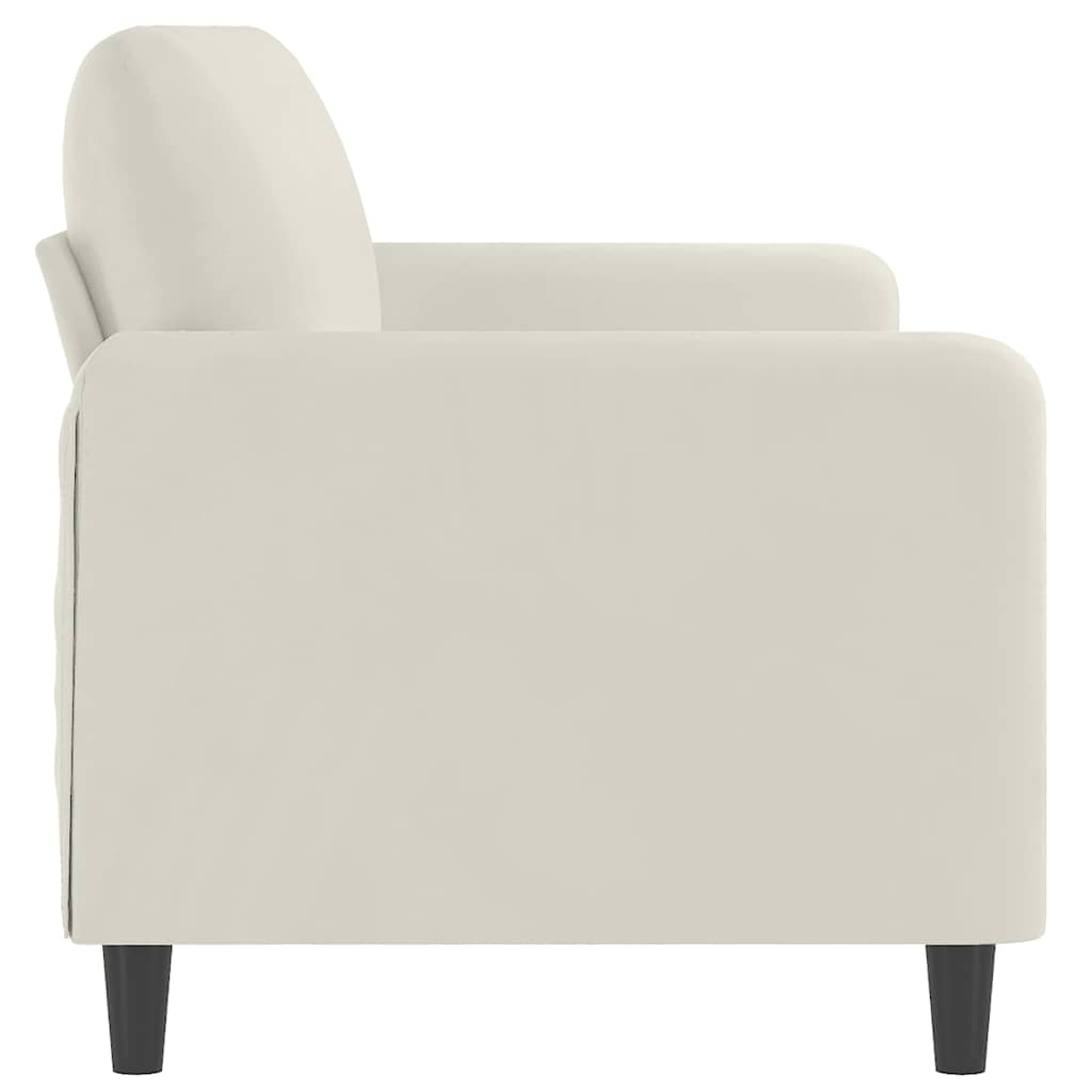 vidaXL Sofa 3-osobowa, kremowy, 180 cm, tapicerowana aksamitem