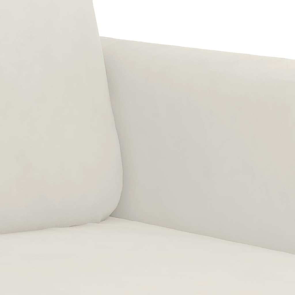 vidaXL Sofa 3-osobowa, kremowy, 180 cm, tapicerowana aksamitem