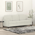 vidaXL Sofa 3-osobowa, kremowy, 180 cm, tapicerowana aksamitem