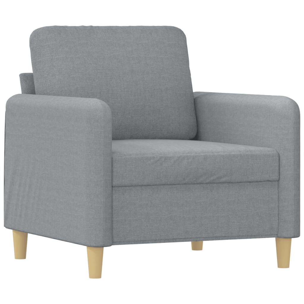 vidaXL Fotel, jasnoszary, 60 cm, obity tkaniną