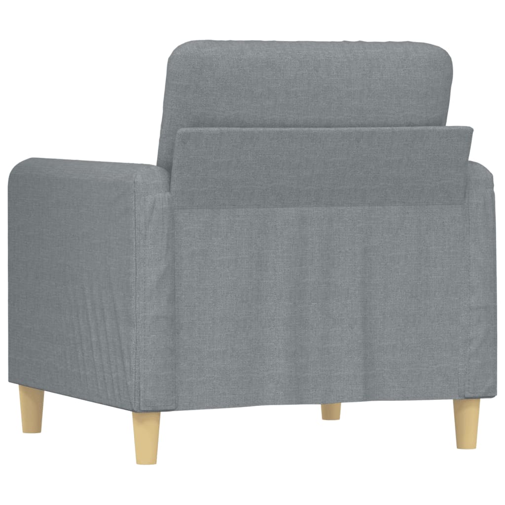 vidaXL Fotel, jasnoszary, 60 cm, obity tkaniną