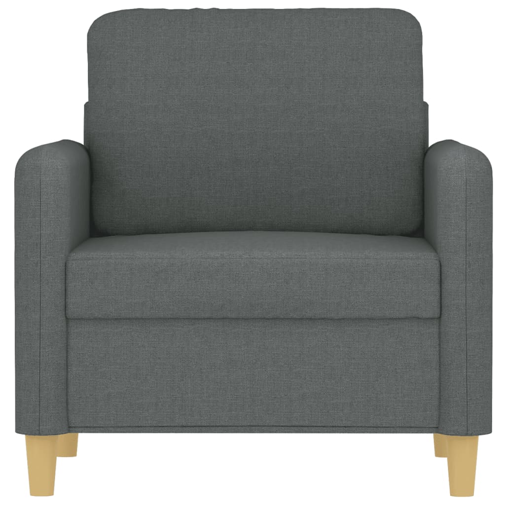 vidaXL Fotel, ciemnoszary, 60 cm, obity tkaniną