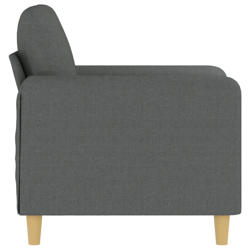 vidaXL Fotel, ciemnoszary, 60 cm, obity tkaniną