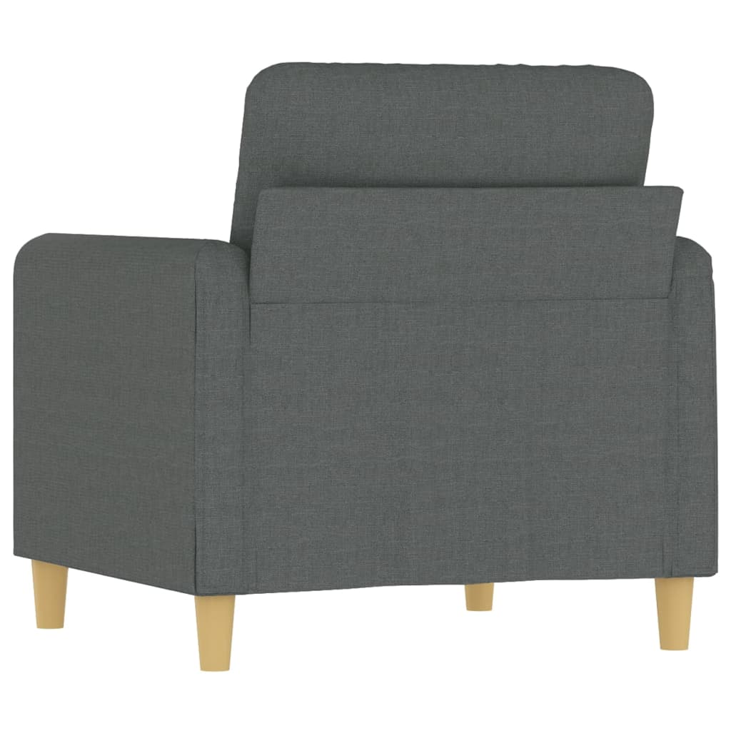 vidaXL Fotel, ciemnoszary, 60 cm, obity tkaniną