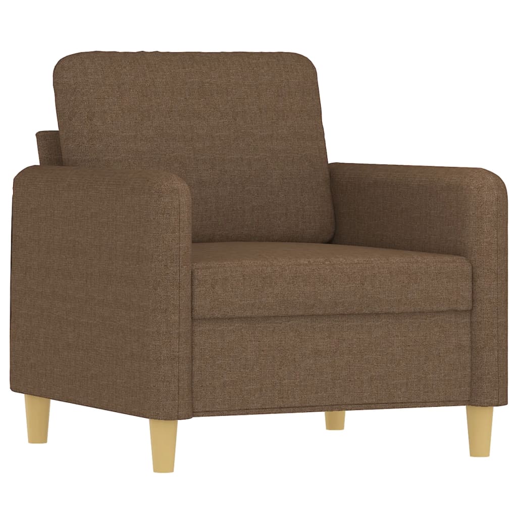 vidaXL Fotel, brązowy, 60 cm, obity tkaniną