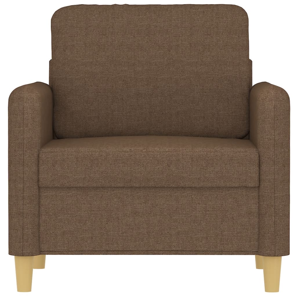 vidaXL Fotel, brązowy, 60 cm, obity tkaniną
