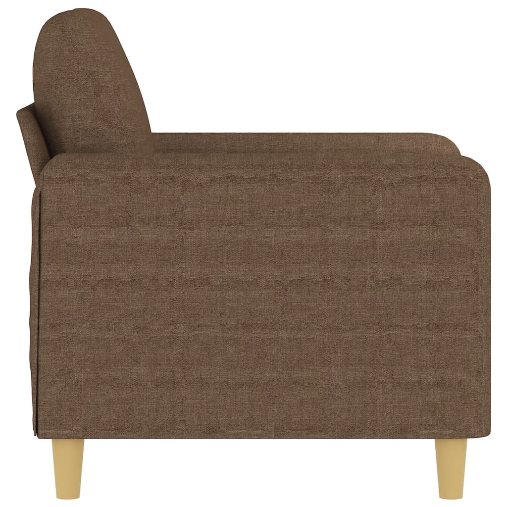vidaXL Fotel, brązowy, 60 cm, obity tkaniną