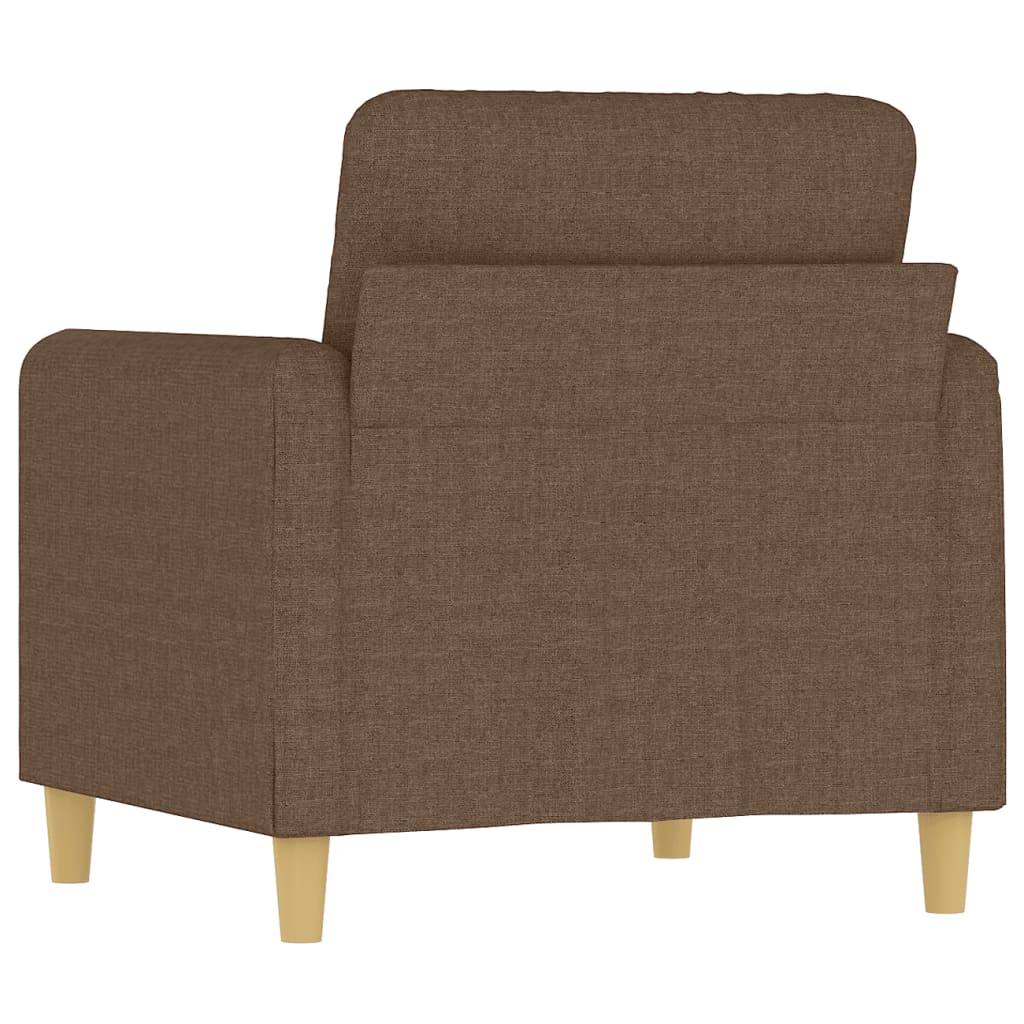 vidaXL Fotel, brązowy, 60 cm, obity tkaniną