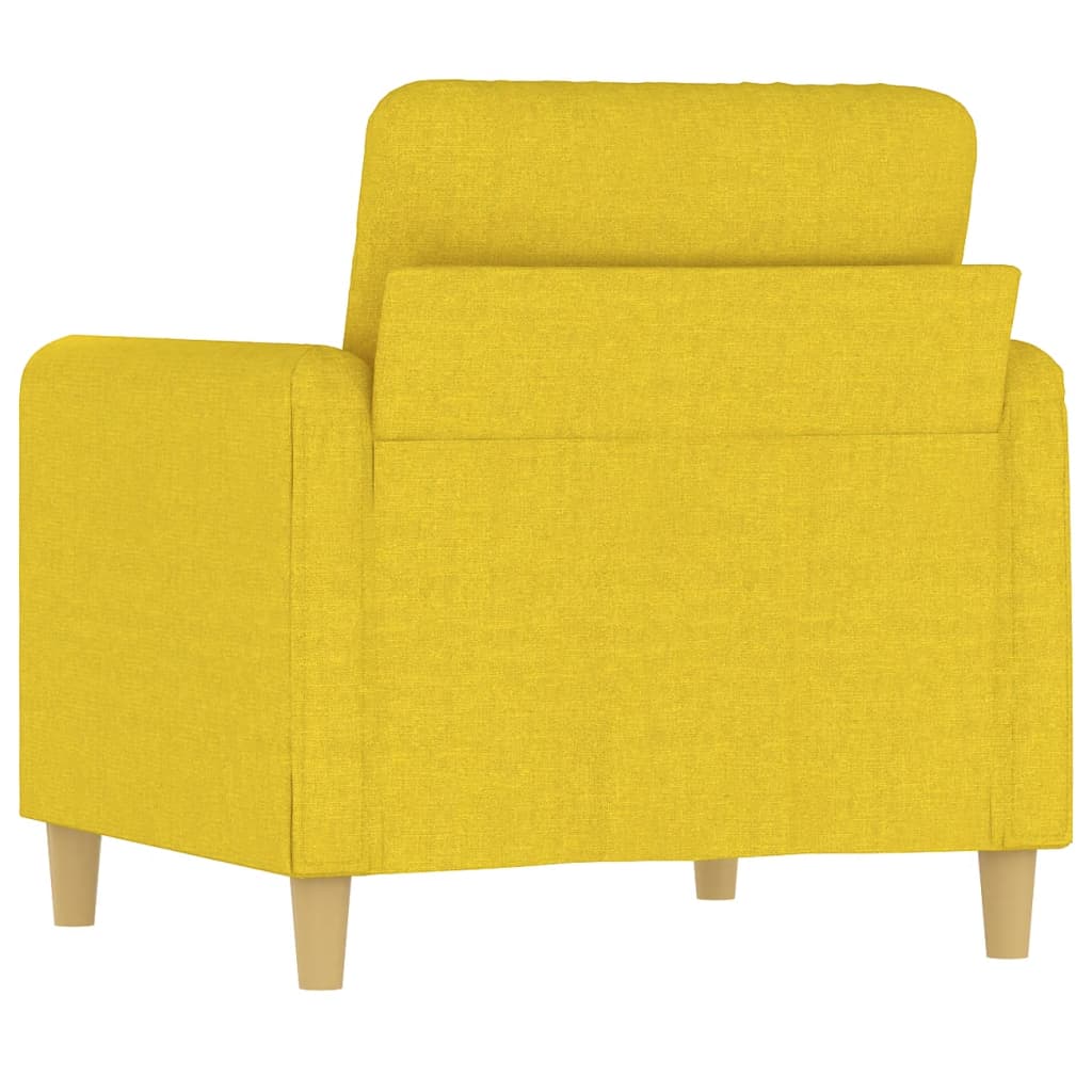 vidaXL Fotel, jasnożółty, 60 cm, obity tkaniną