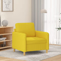 vidaXL Fotel, jasnożółty, 60 cm, obity tkaniną