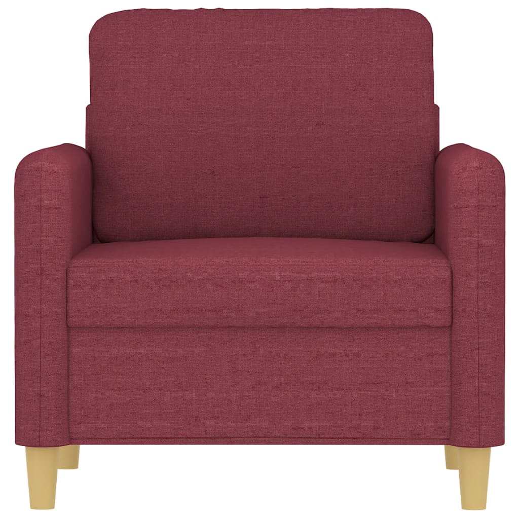 vidaXL Fotel, winna czerwień, 60 cm, obity tkaniną