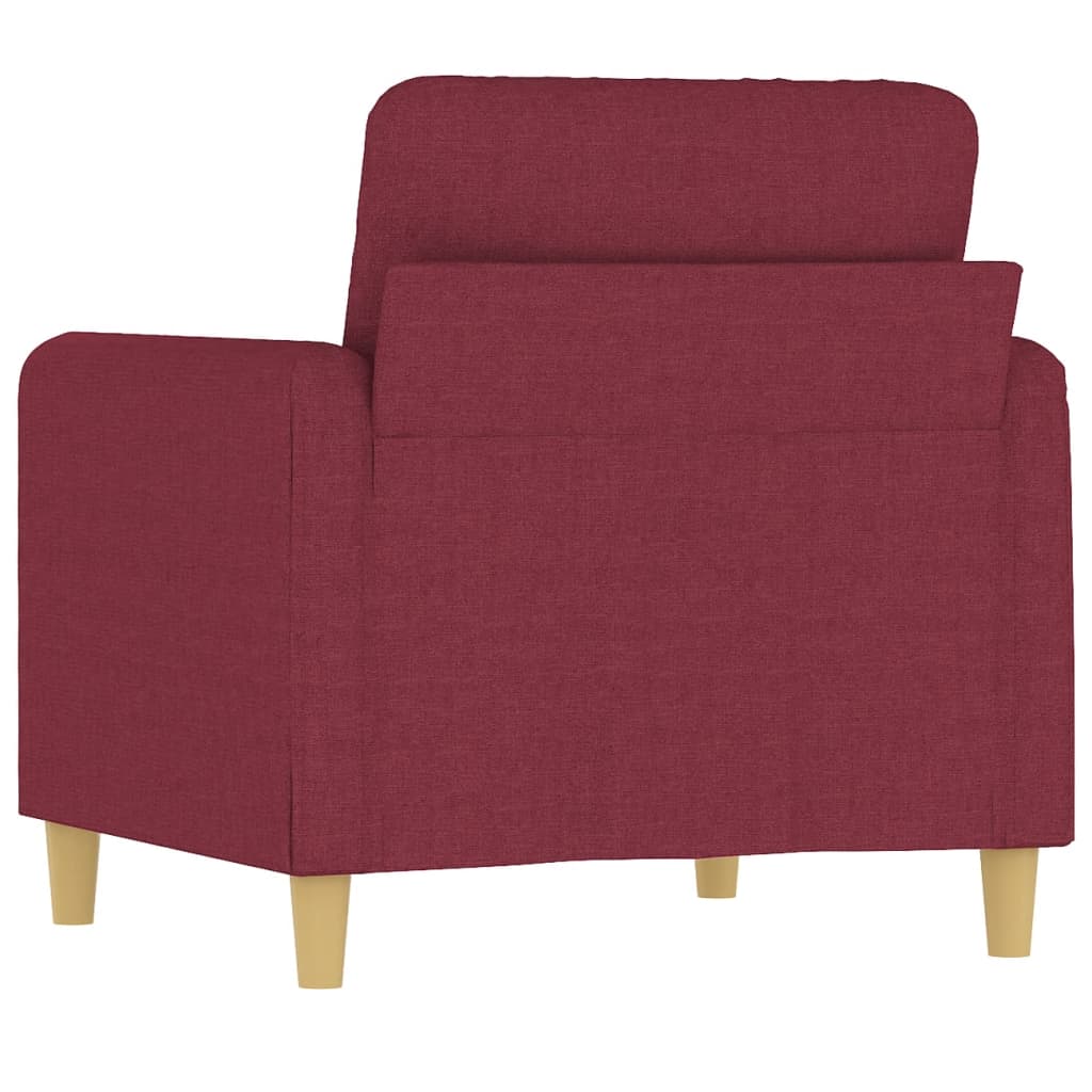 vidaXL Fotel, winna czerwień, 60 cm, obity tkaniną