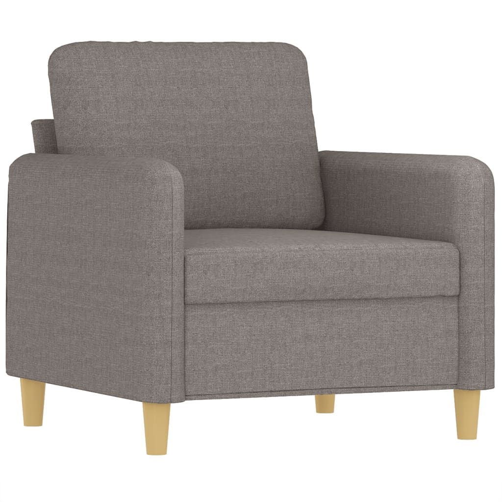 vidaXL Fotel, taupe, 60 cm, obity tkaniną