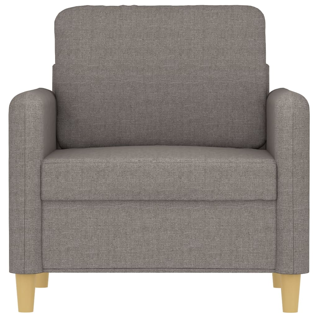 vidaXL Fotel, taupe, 60 cm, obity tkaniną