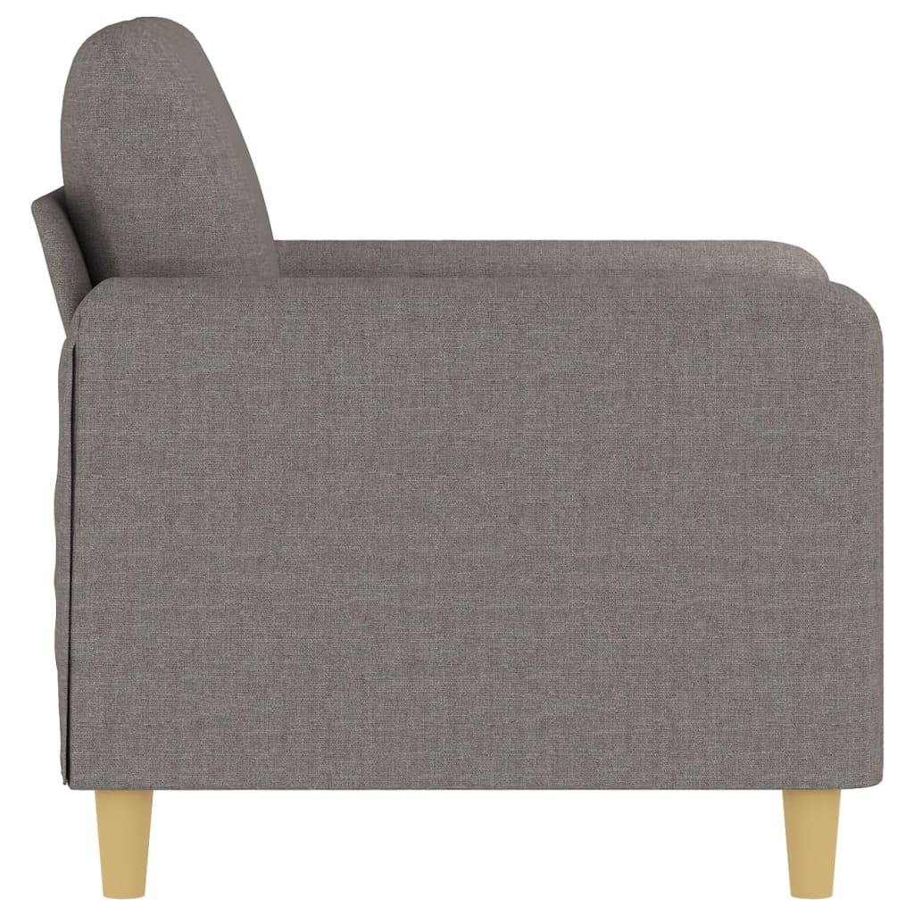 vidaXL Fotel, taupe, 60 cm, obity tkaniną