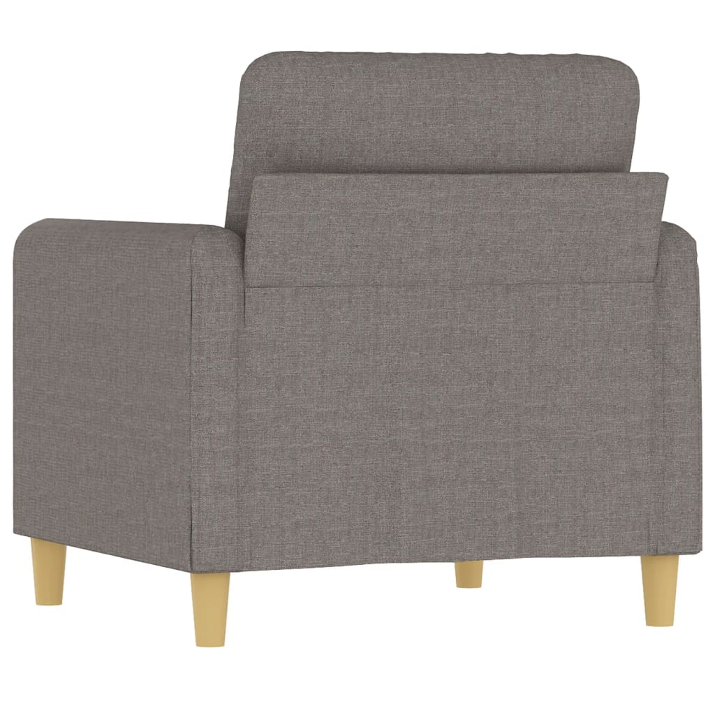 vidaXL Fotel, taupe, 60 cm, obity tkaniną