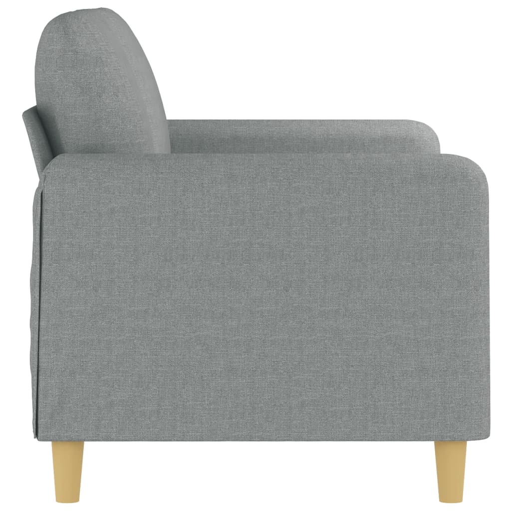 vidaXL Sofa 2-osobowa, jasnoszara, 120 cm, tapicerowana tkaniną