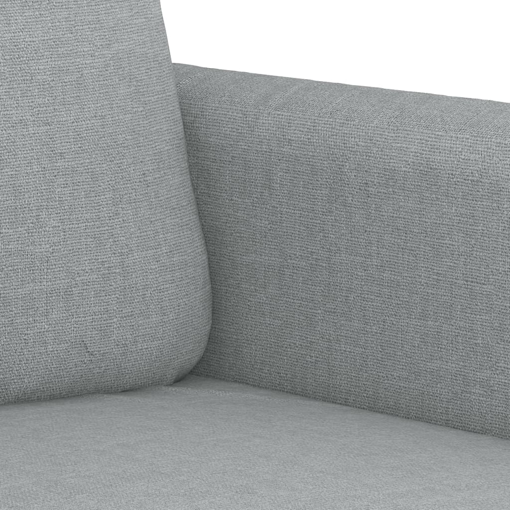 vidaXL Sofa 2-osobowa, jasnoszara, 120 cm, tapicerowana tkaniną