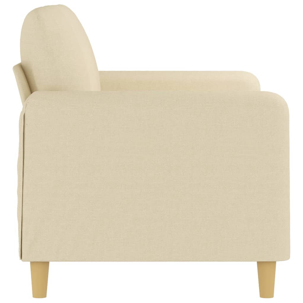 vidaXL 2-osobowa sofa, kremowa, 120 cm, tapicerowana tkaniną