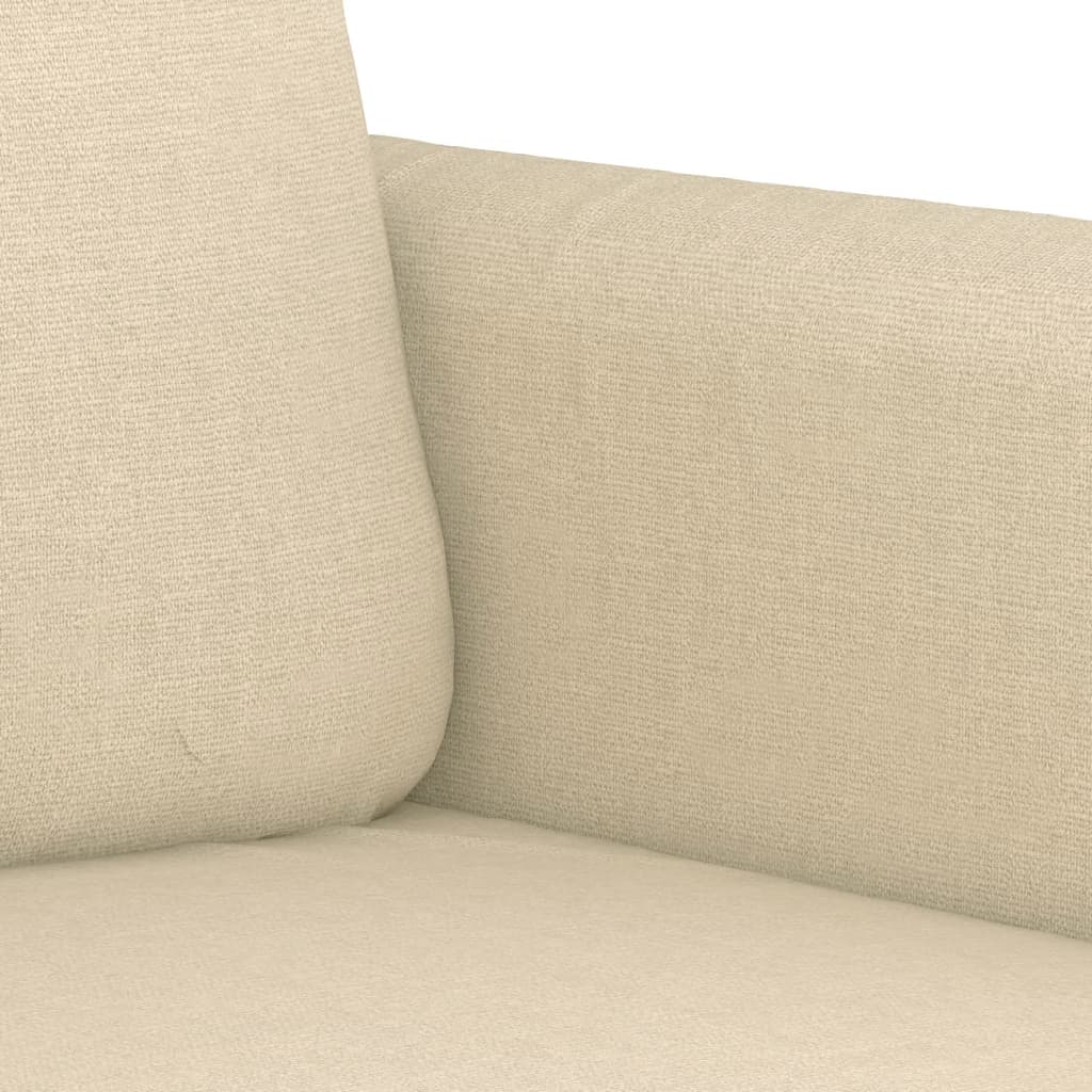 vidaXL 2-osobowa sofa, kremowa, 120 cm, tapicerowana tkaniną