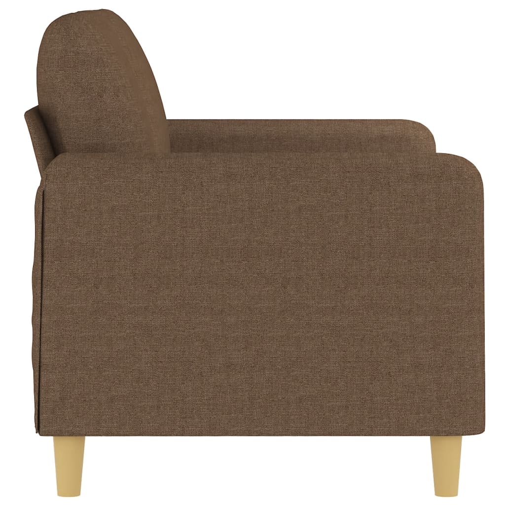 vidaXL Sofa 2-osobowa, brązowa, 120 cm, tapicerowana tkaniną