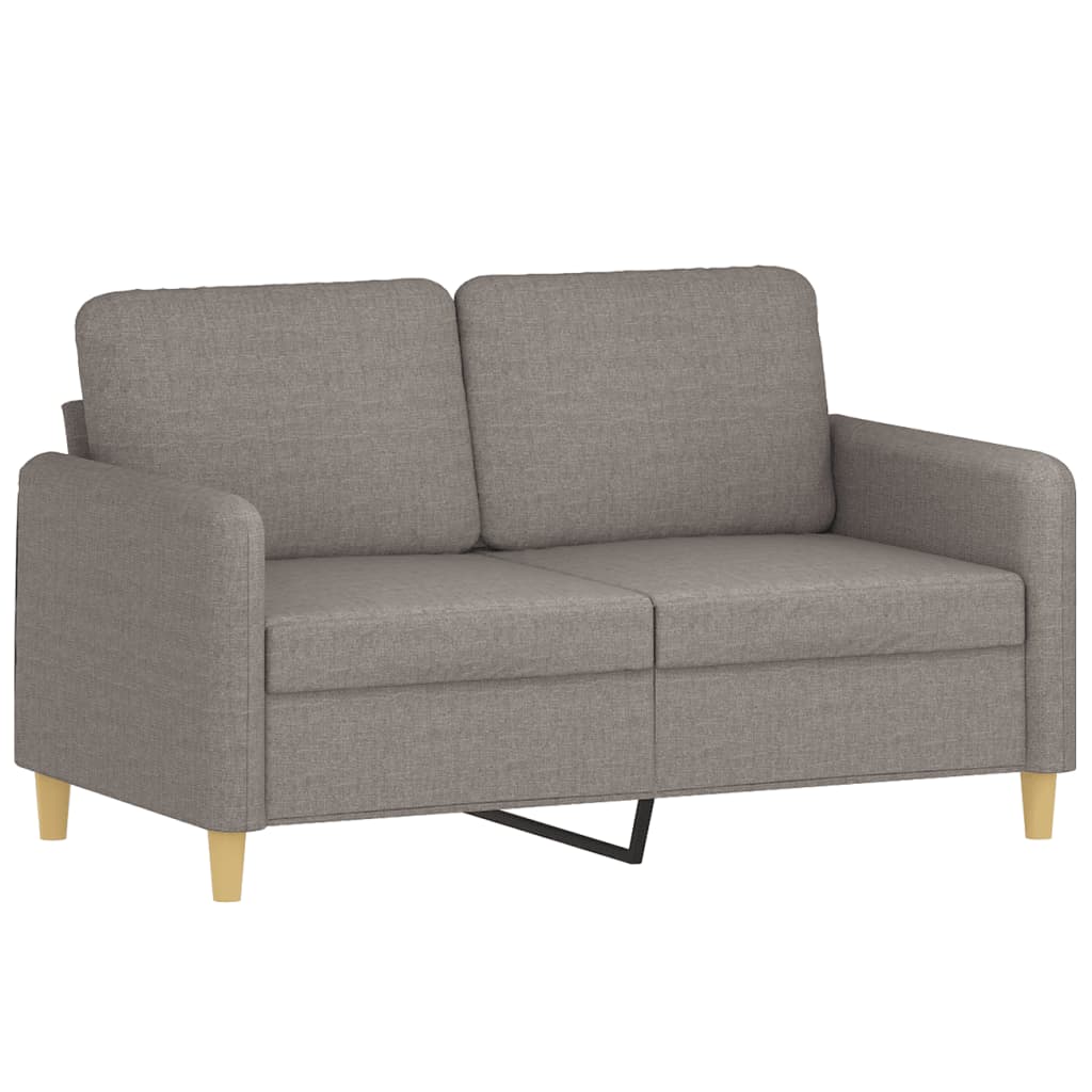 vidaXL Sofa 2-osobowa, kolor taupe, 120 cm, tapicerowana tkaniną