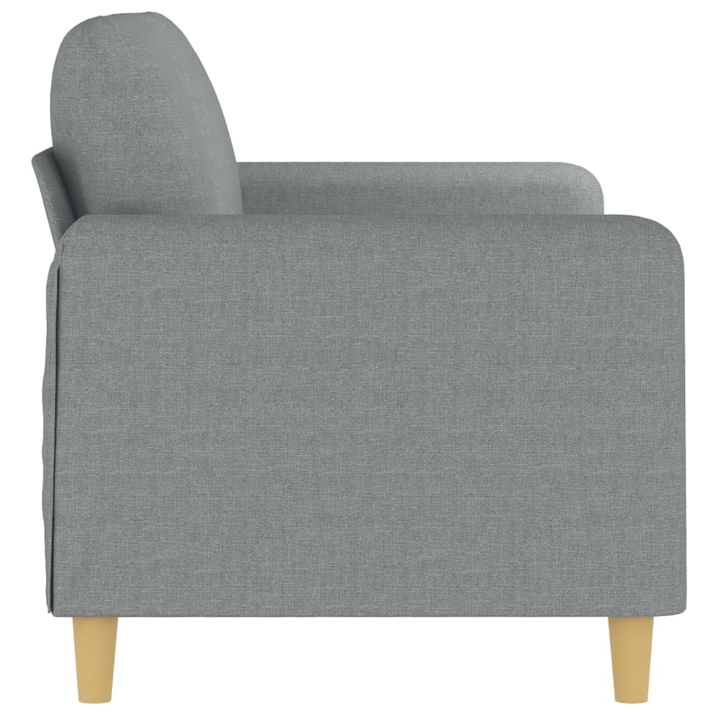 vidaXL Sofa 2-osobowa, jasnoszara, 140 cm, tapicerowana tkaniną