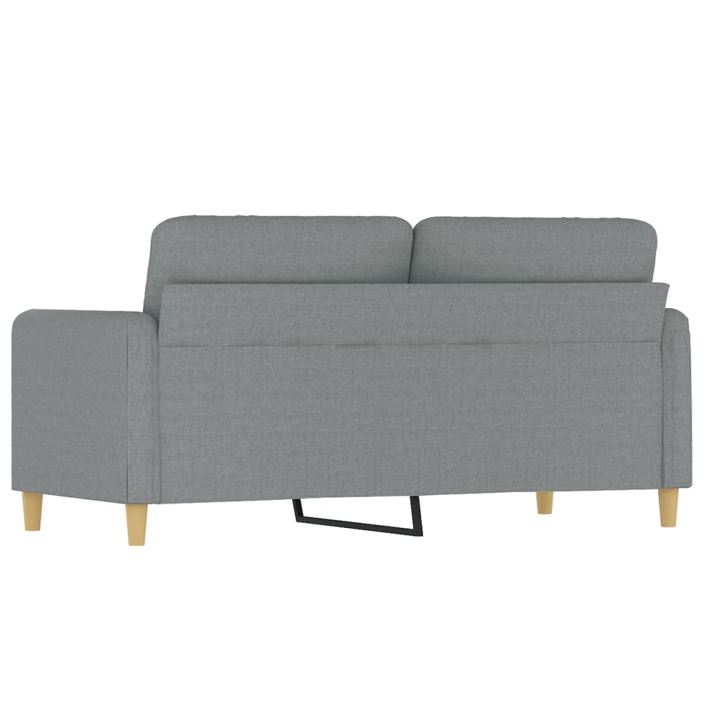 vidaXL Sofa 2-osobowa, jasnoszara, 140 cm, tapicerowana tkaniną