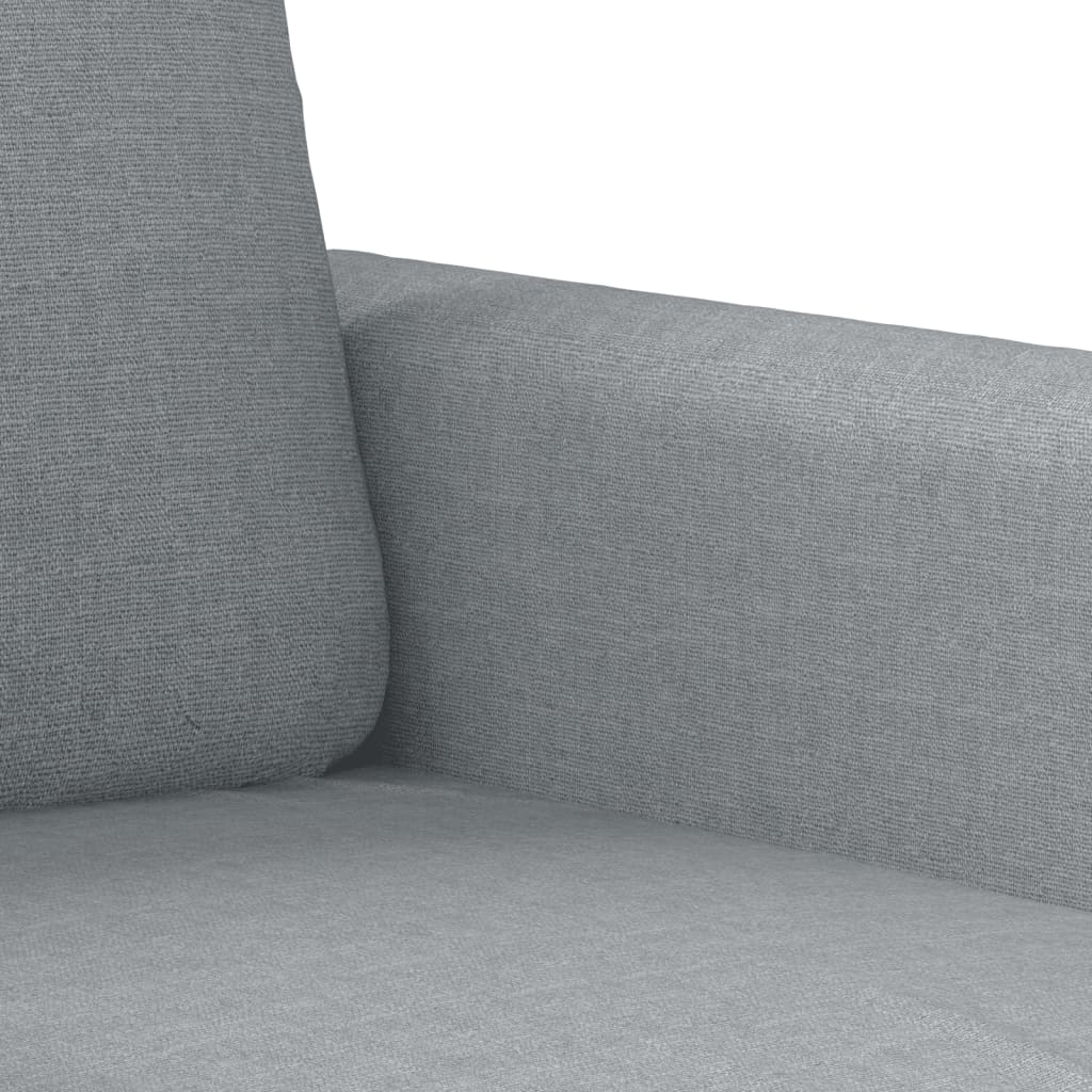 vidaXL Sofa 2-osobowa, jasnoszara, 140 cm, tapicerowana tkaniną