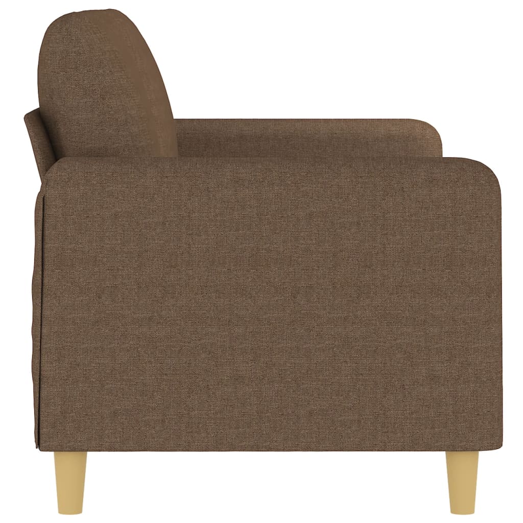 vidaXL Sofa 2-osobowa, brązowa, 140 cm, tapicerowana tkaniną