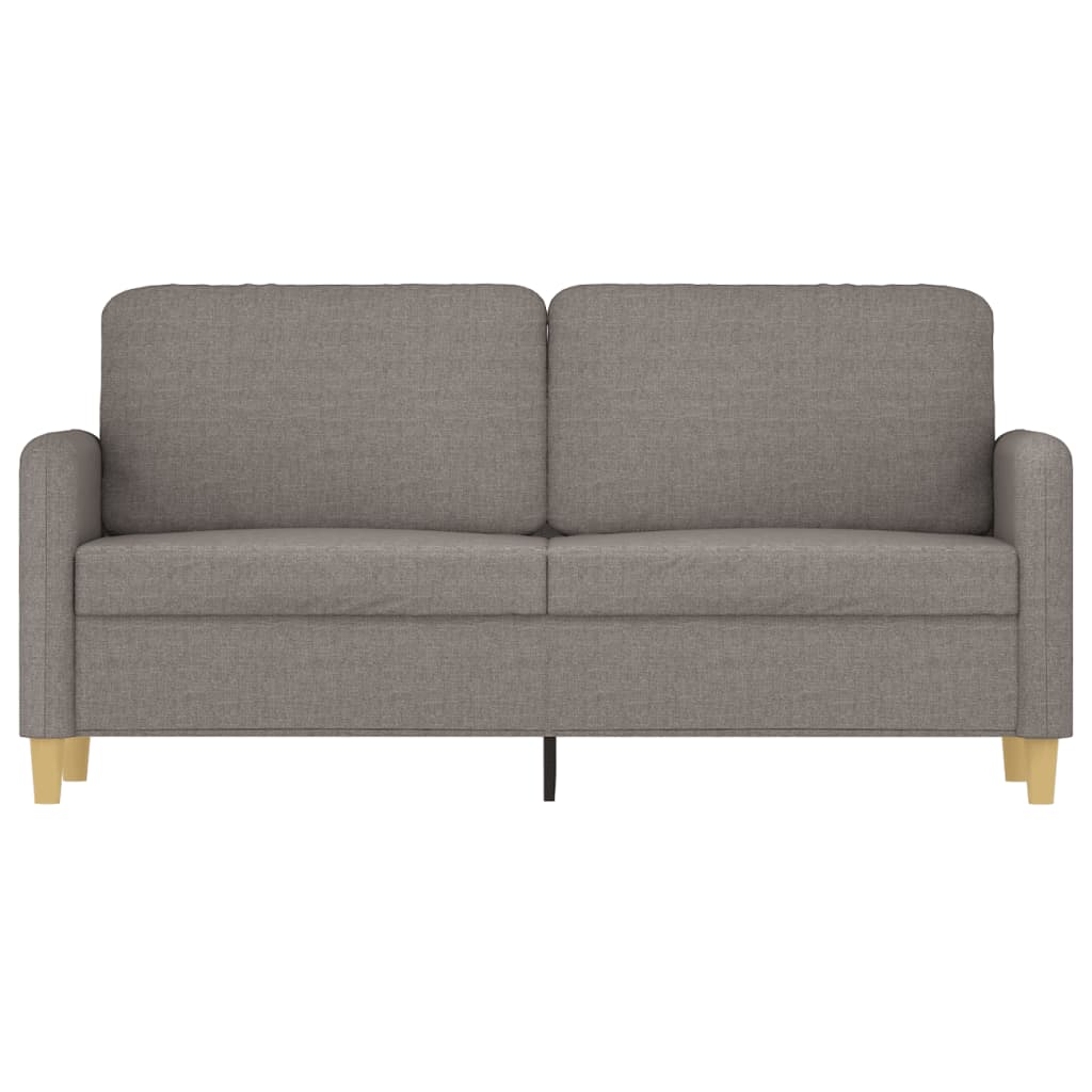 vidaXL Sofa 2-osobowa, kolor taupe, 140 cm, tapicerowana tkaniną