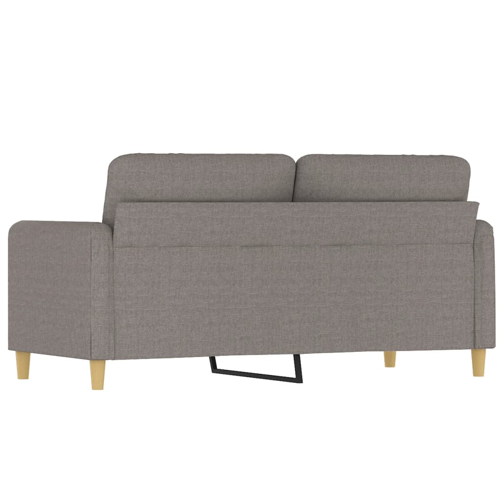 vidaXL Sofa 2-osobowa, kolor taupe, 140 cm, tapicerowana tkaniną