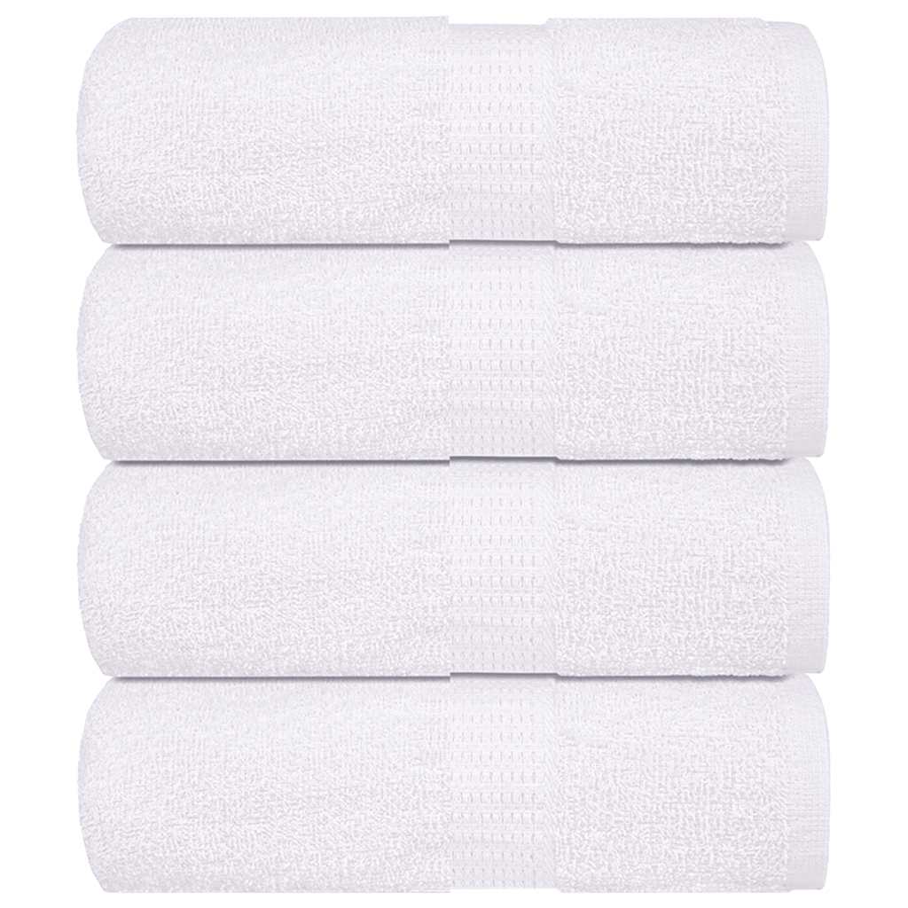 vidaXL Ręczniki, FROGN, 4 szt., białe, 30x30 cm, 360 g/m²