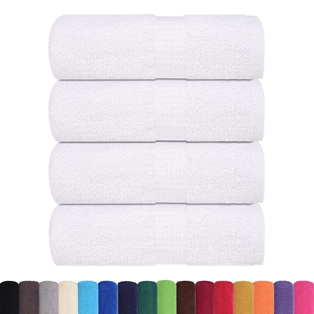 vidaXL Ręczniki, FROGN, 4 szt., białe, 30x30 cm, 360 g/m²