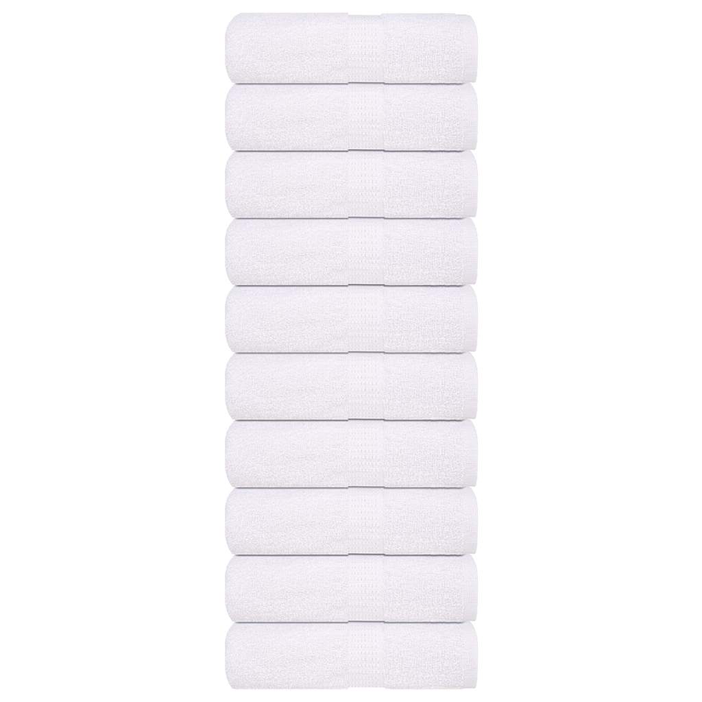 vidaXL Ręczniki, FROGN, 10 szt., białe, 30x30 cm, 360 g/m²