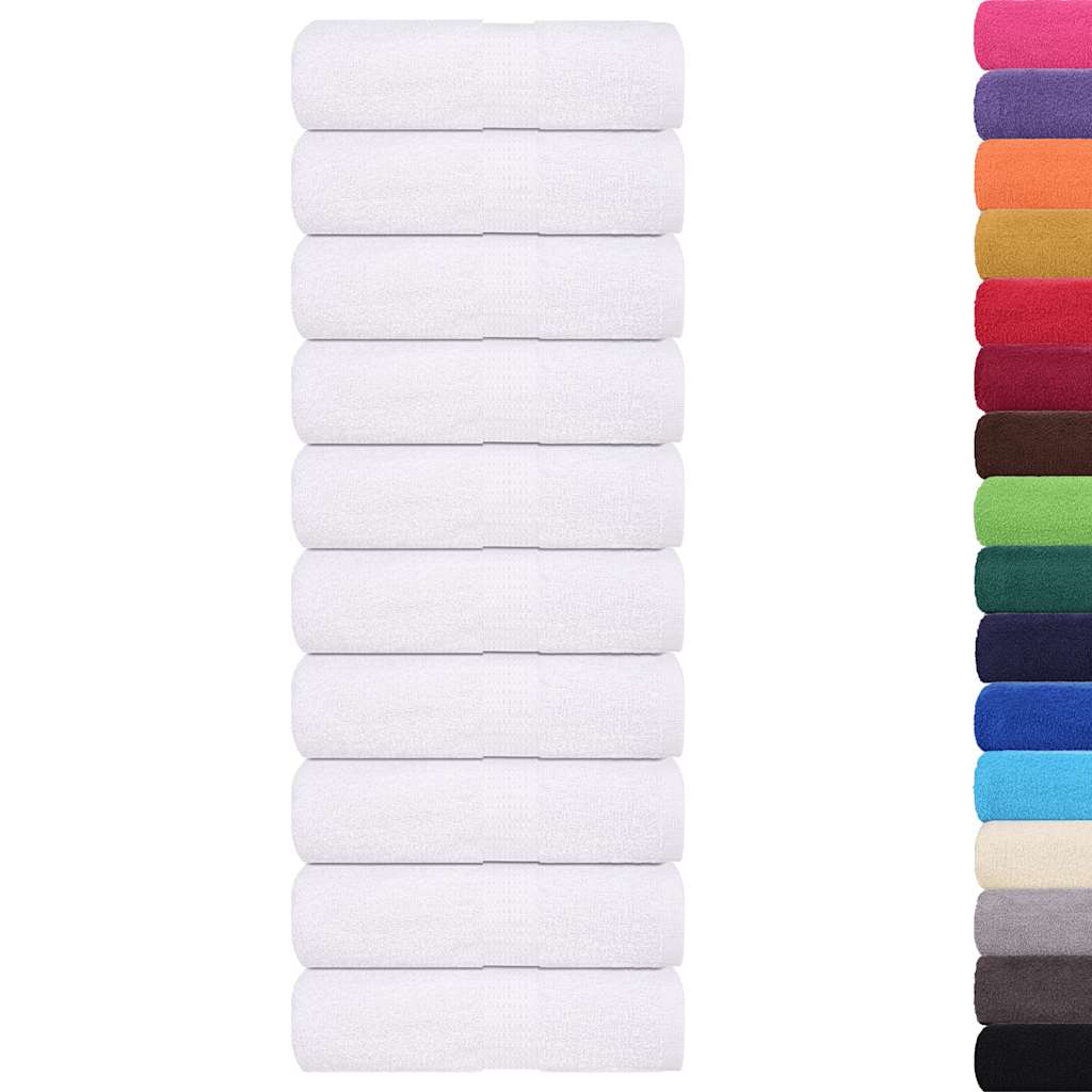 vidaXL Ręczniki, FROGN, 10 szt., białe, 30x30 cm, 360 g/m²