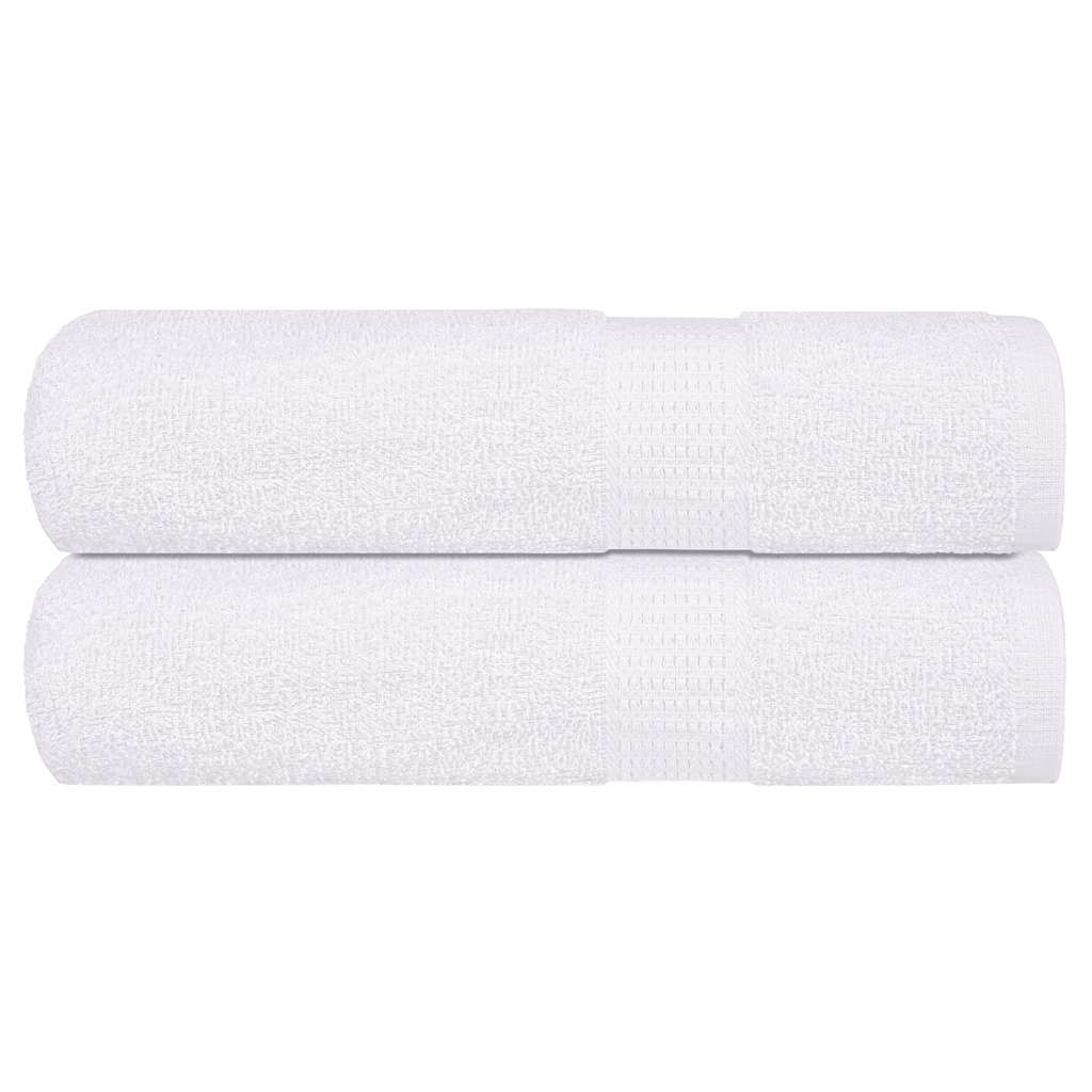 vidaXL Ręczniki do rąk, FROGN, 2 szt., białe, 50x100 cm, 360 g/m²