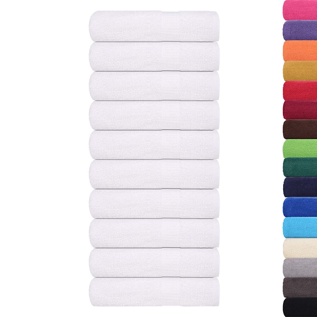vidaXL Ręczniki do rąk, FROGN, 10 szt., białe, 50x100 cm, 360 g/m²