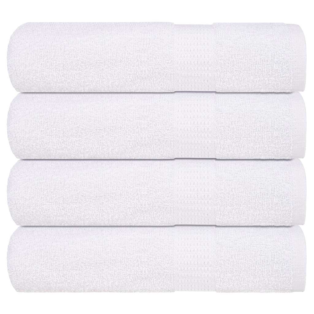 vidaXL Ręczniki kąpielowe, FROGN, 4 szt., białe, 70x140 cm, 360 g/m²