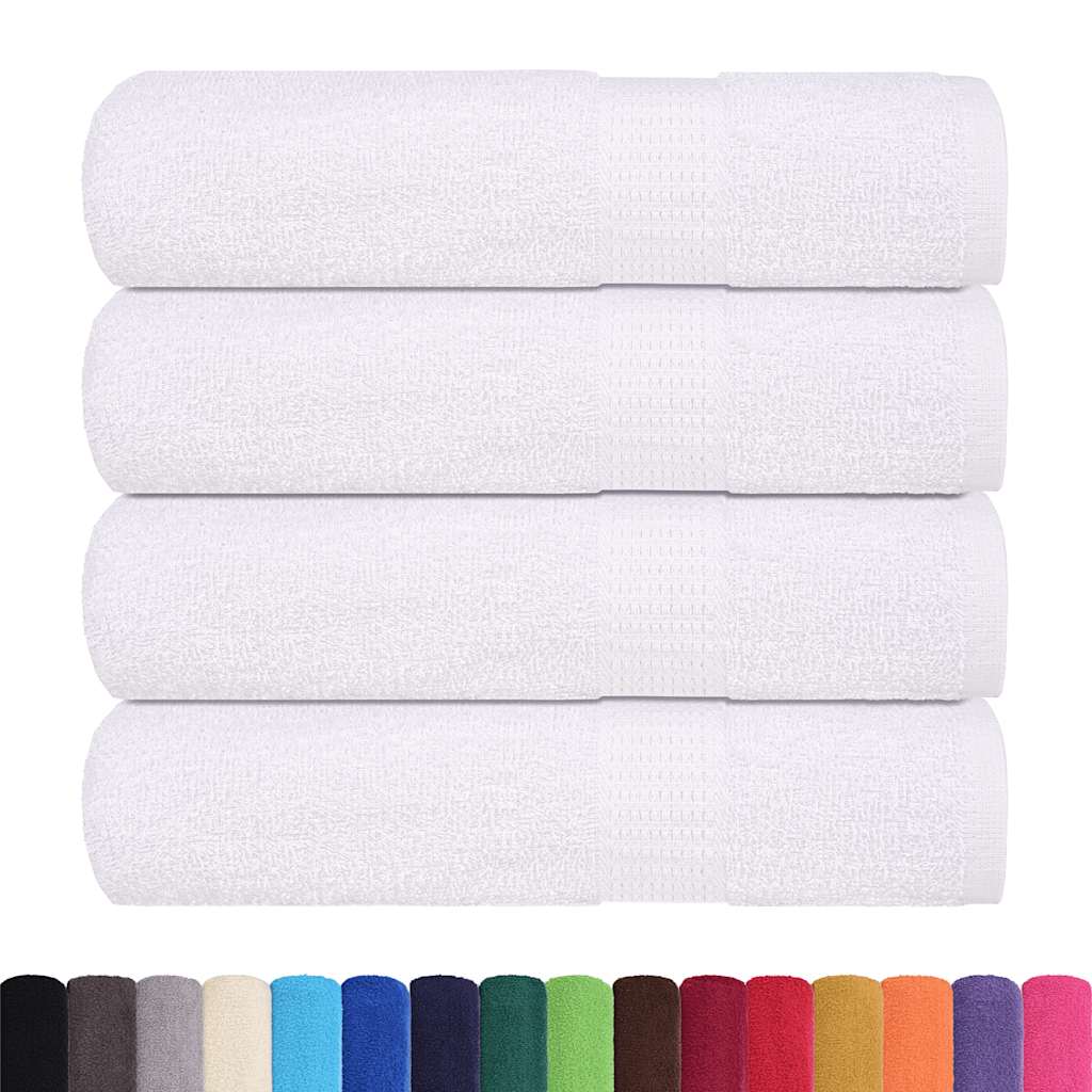 vidaXL Ręczniki kąpielowe, FROGN, 4 szt., białe, 70x140 cm, 360 g/m²